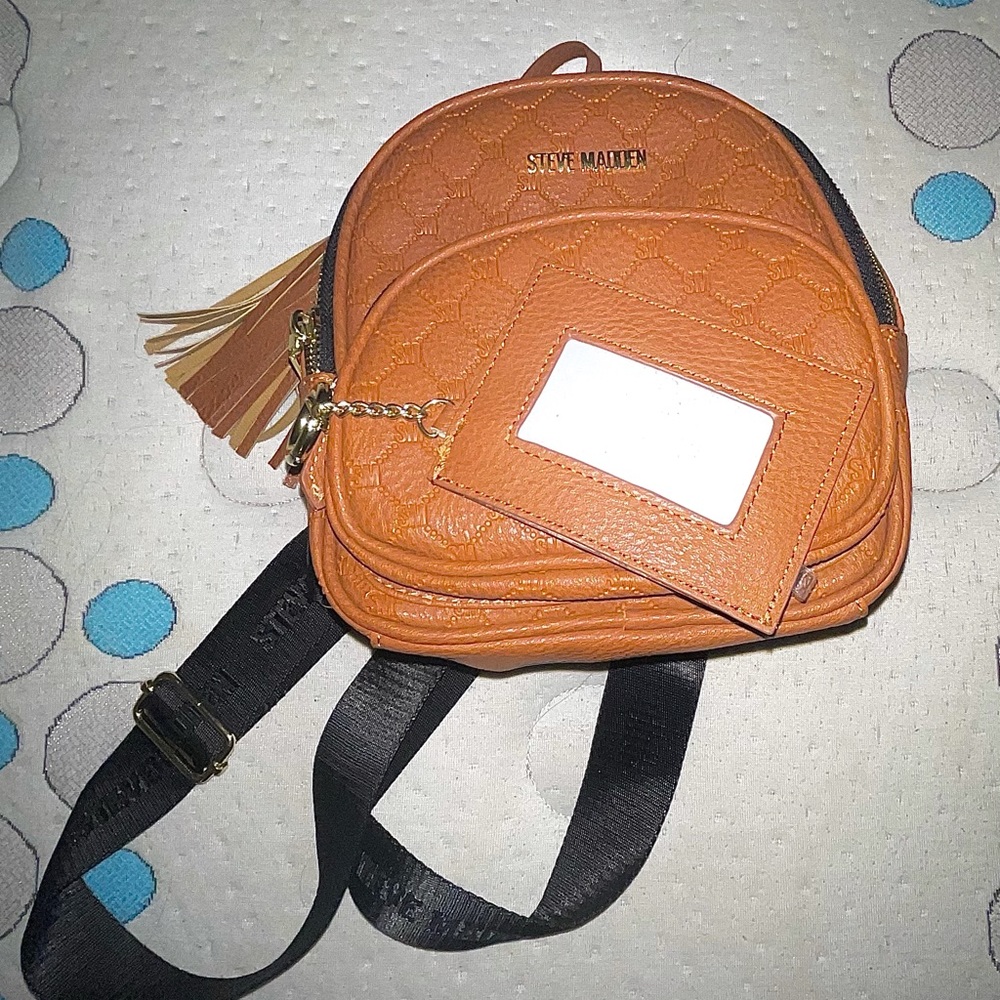 Steve Madden brown mini backpack